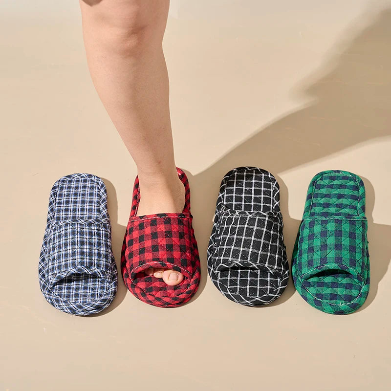 Women Slippers Lightweight Home Shoes Antislip Soft Indoor Fabric - Soft