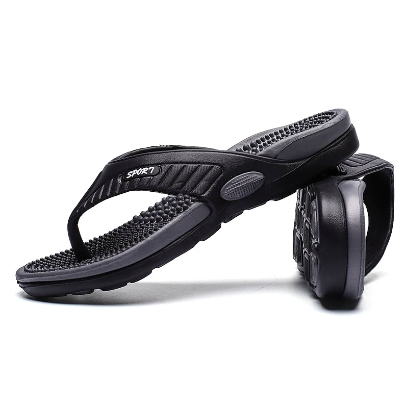 Massage Flip Flops Men Summer Breathable Beach Shoes Sandals Luxury Plus Big Size Slippers 46