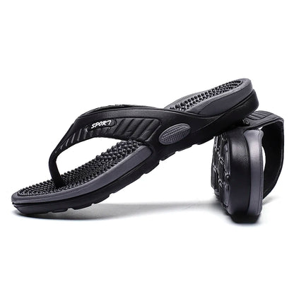 Massage Flip Flops Men Summer Breathable Beach Shoes Sandals Luxury Plus Big Size Slippers 46
