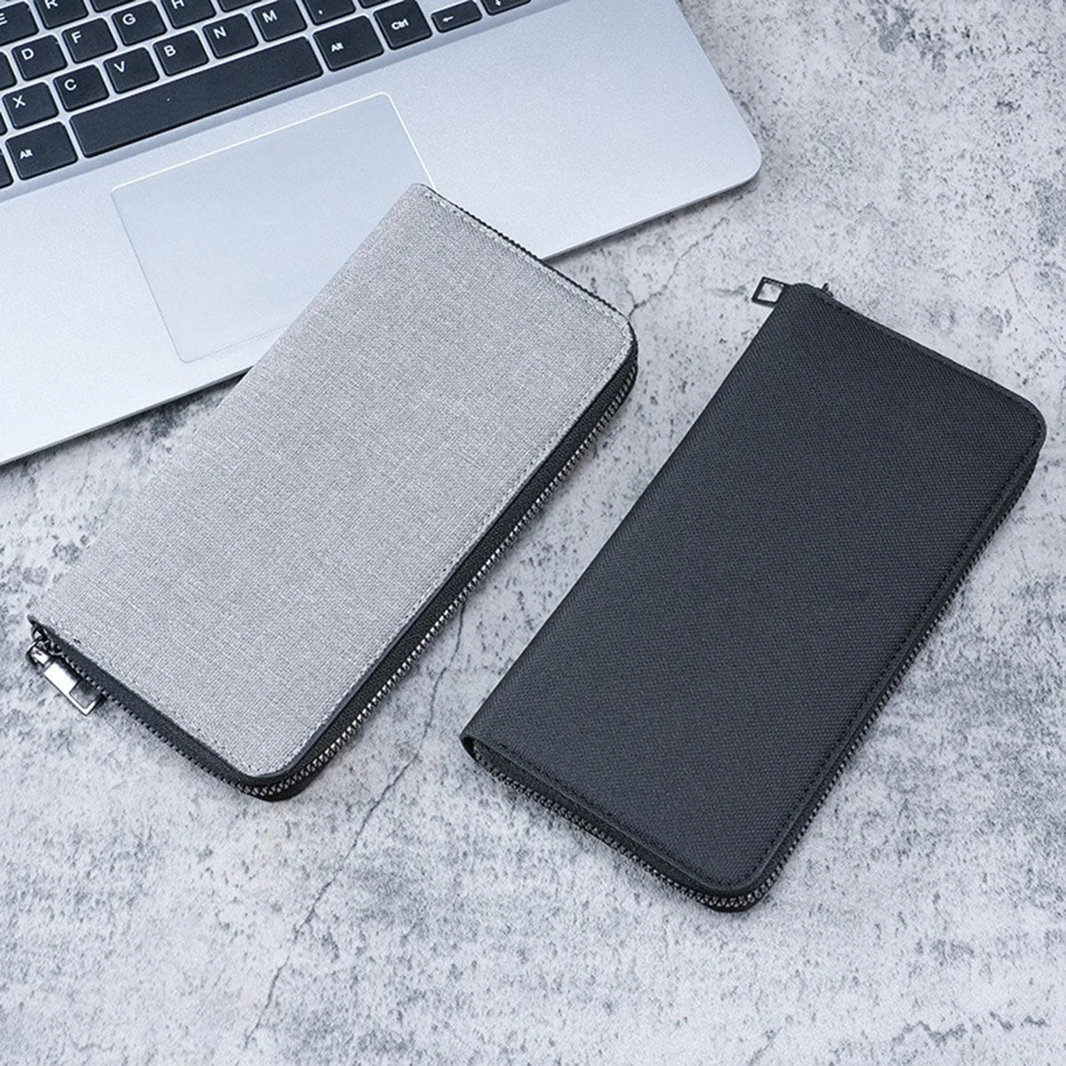 Men's Large Capacity Canvas Zipper Wallet
