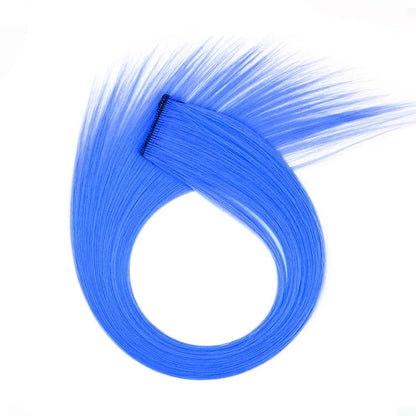 Clip-In Hair Extensions 22 Inch Straight Synthetic – Rainbow Colors