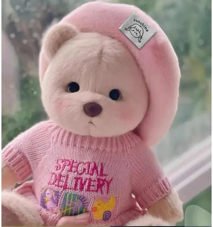 Teddy Bear Plush Toy with Changeable Outfits – Cute Stuffed Animal Doll