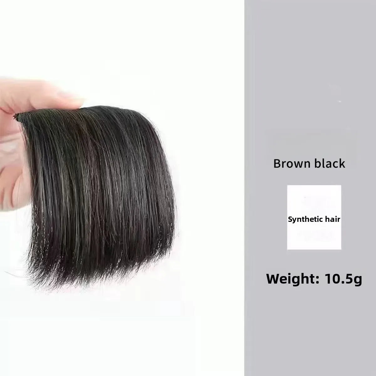 Synthetic Short Straight Pad Invisible Hair Extension Lining Top Side Cover Hairpiece Women