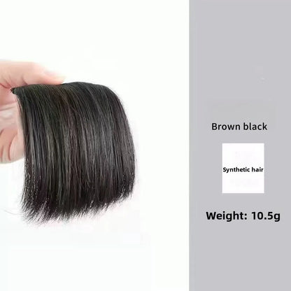 Synthetic Short Straight Pad Invisible Hair Extension Lining Top Side Cover Hairpiece Women