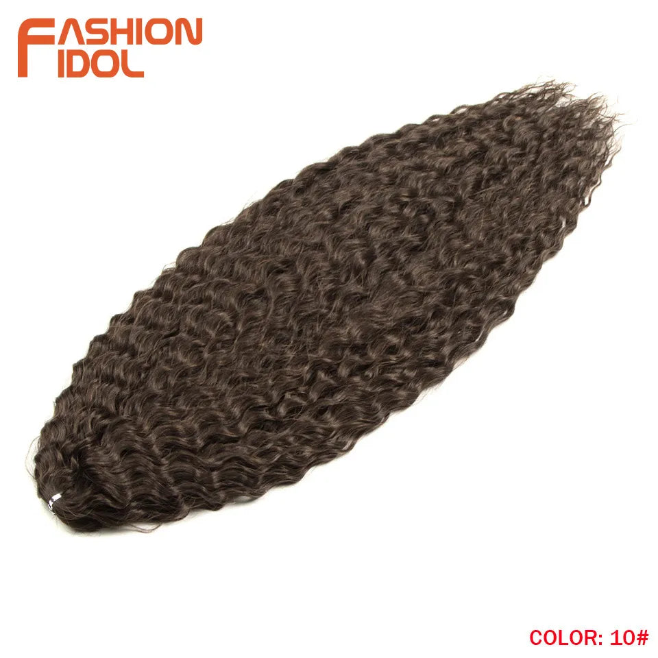 Idol 300g 22 Inch Ariel Curl Hair Water Wave Twist Crochet Synthetic Ombre Rainbow Color Braiding