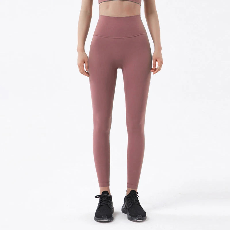 Women's Nylon Yoga Pants – Gym Leggings with Elastic Waist