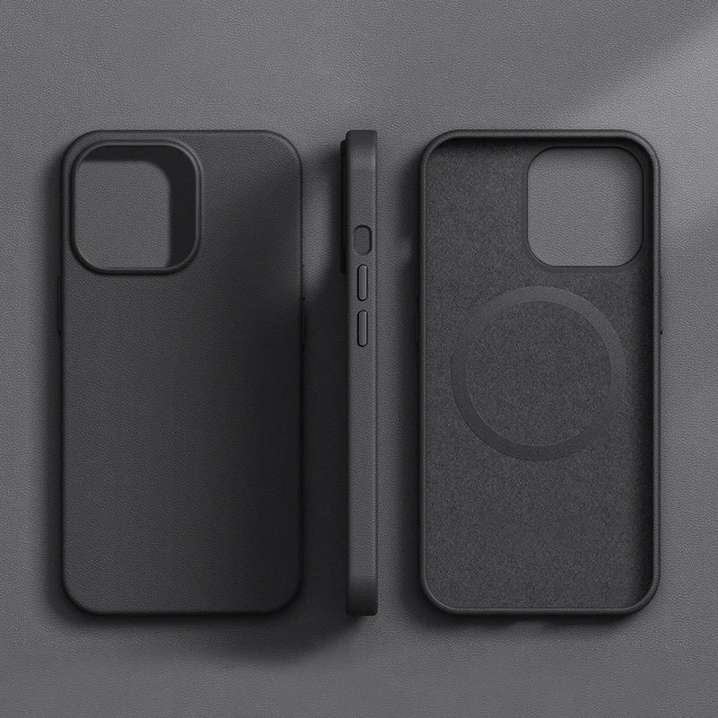 Original Leather Wireless Charging Animation Cases Iphone 16 15 14 13 Pro Max Magsafe Phone Case
