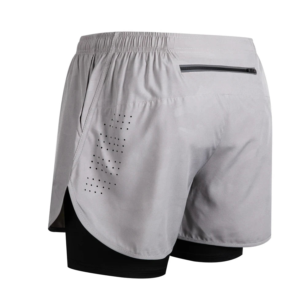 Men's Reflective Running Shorts – 2-in-1 Quick Dry Training Shorts