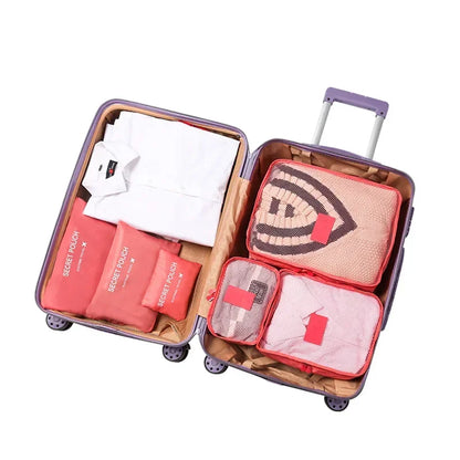 6-Piece Travel Packing Cubes Set with Secret Pouches