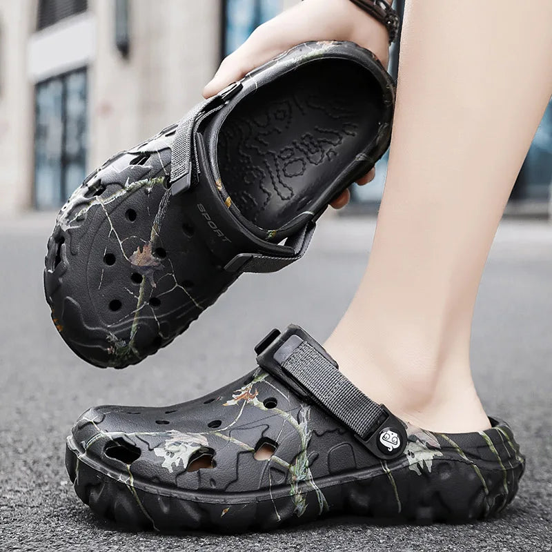 Men's Camo Clogs – Lightweight Non-Slip Garden Sandals