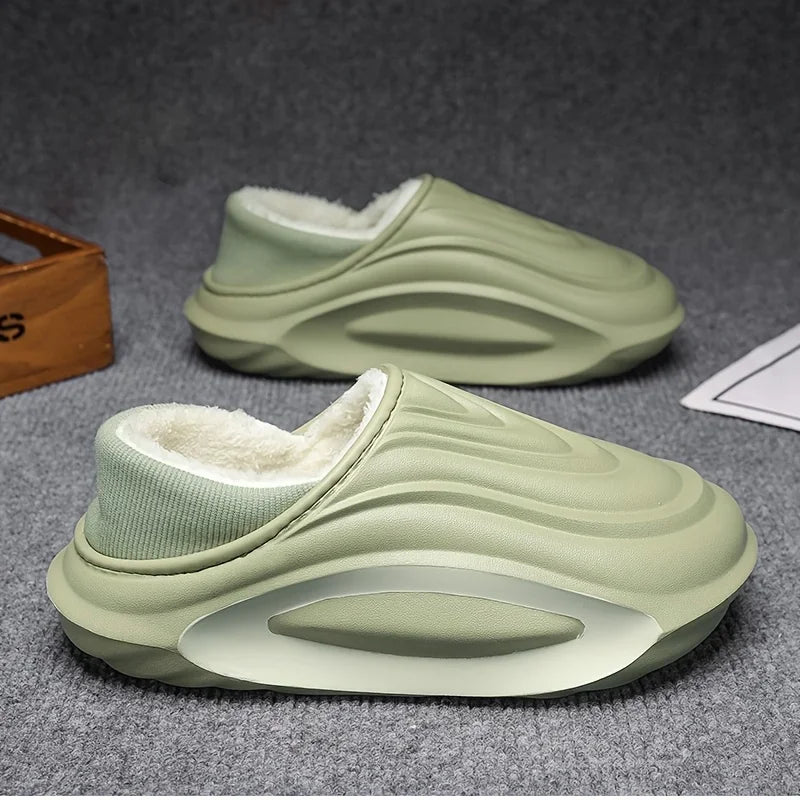 Fleece-Lined Winter Slippers – Anti-Slip EVA Sole Indoor & Outdoor