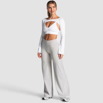 Scrunch Butt Wide Leg Pants - Women's Yoga & Gym Leggings