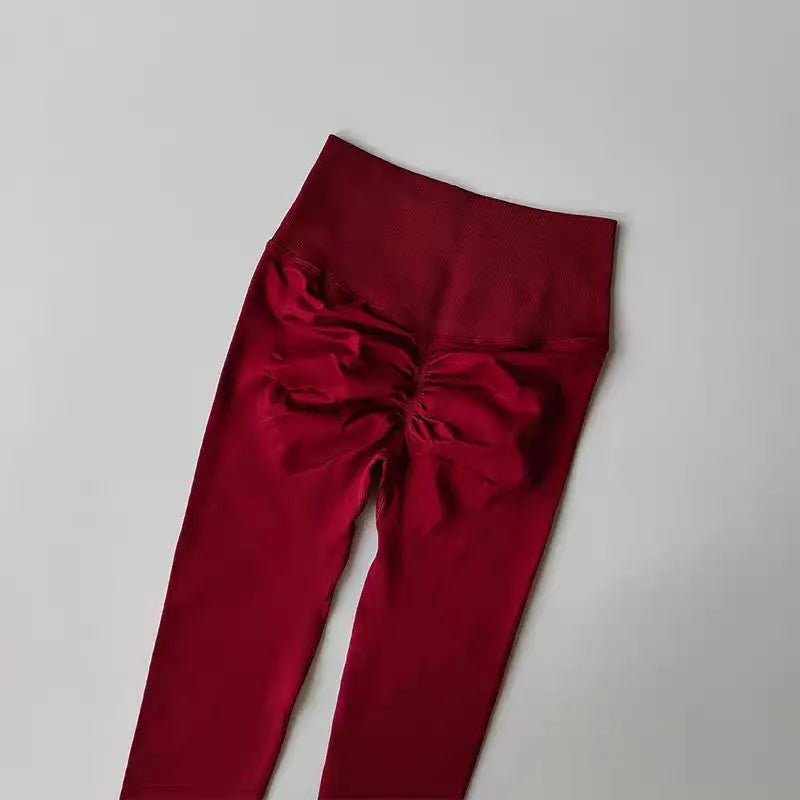 Seamless High-Waist Yoga Leggings – Scrunch Butt Lift Pants for Women