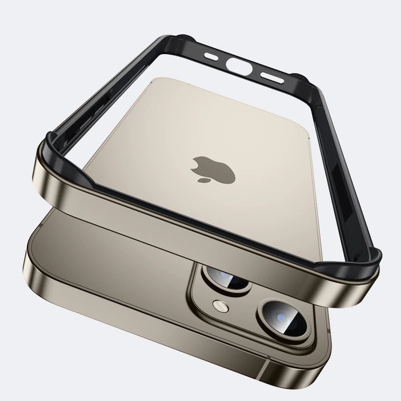 Hybrid Silicone Frame Aluminum Metal Phone Case Iphone 17 16 15 14 13 12 Pro Max Better Heat Bumper
