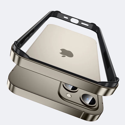 Hybrid Silicone Frame Aluminum Metal Phone Case Iphone 17 16 15 14 13 12 Pro Max Better Heat Bumper