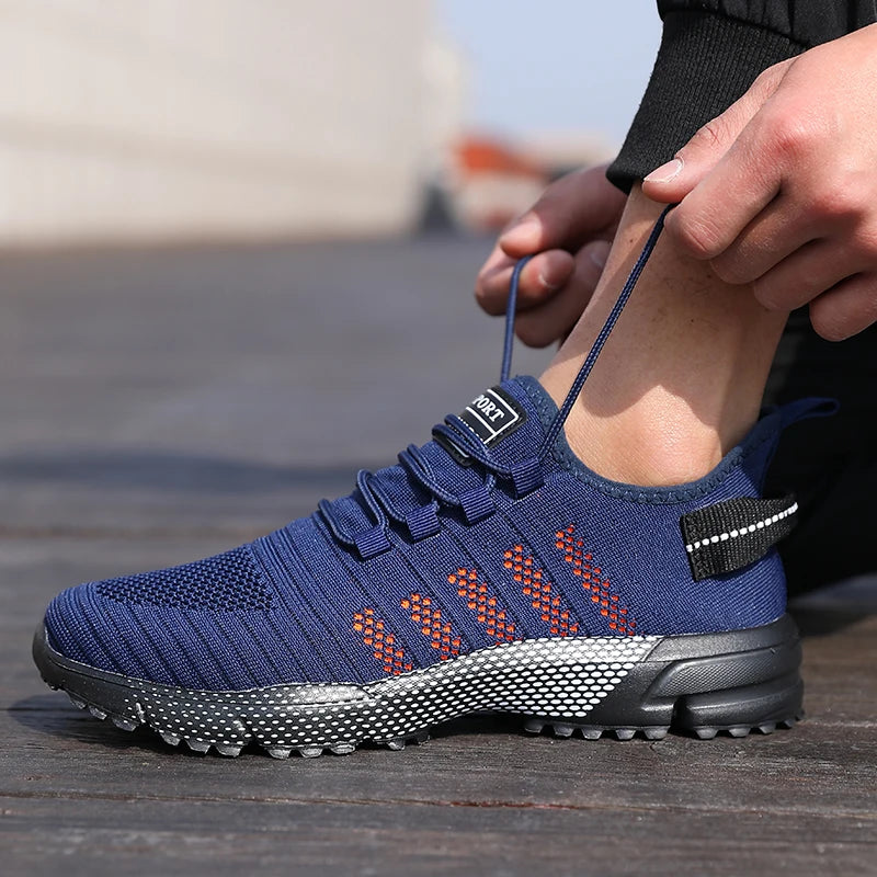 Men's Mesh Slip-On Sneakers – Lightweight Breathable Casual Shoes
