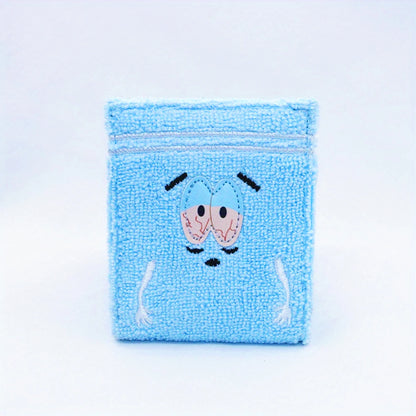 Anime Embroidered Card Holder Wallet – Cute Towel Cloth ID Wallet