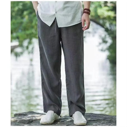 Men's Cotton Linen Casual Pants – Loose Fit Joggers