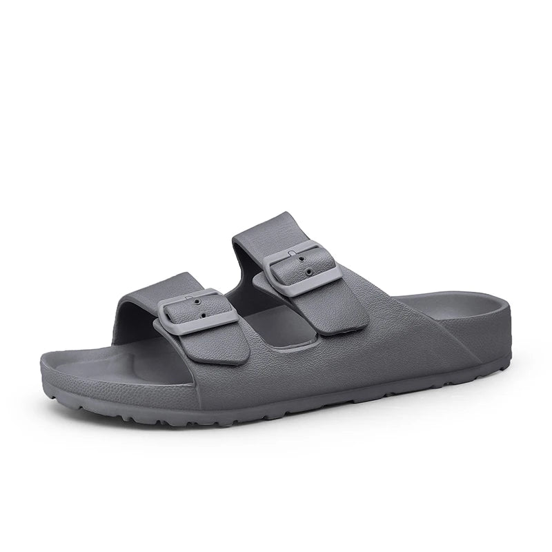 Summer Adjustable Soft Slides Slippers Men Flat Eva Lightweight Anti Slip Size 34-47 48 49