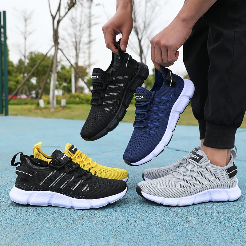 Men's Mesh Running Sneakers – Lightweight Breathable Casual Shoes