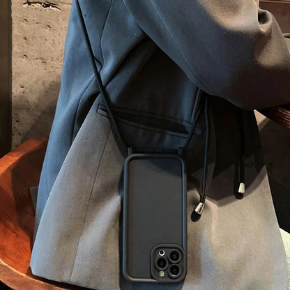 Phone Case Iphone 14 13 15 16 Pro Max 17 Air 16e 12 11 X Xs 8 Plus Se2022 Crossbody Adjustable