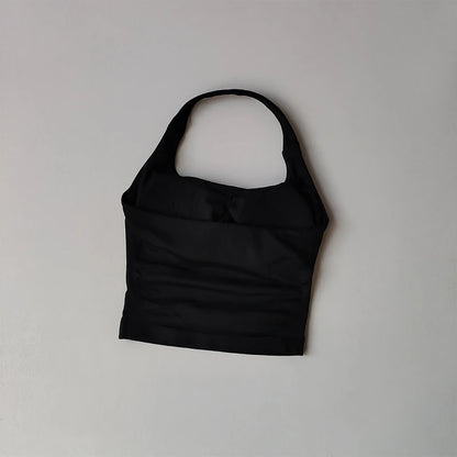Halter Sports Bra for Women – Longline Shockproof Yoga Gym Top