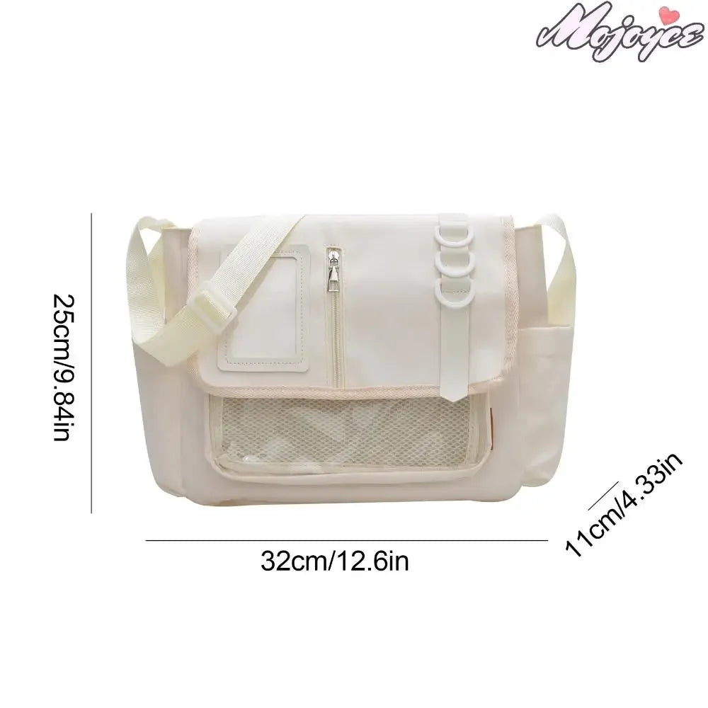 Y2K Japanese Ita Crossbody Bag – Transparent Casual School Bag for Girls