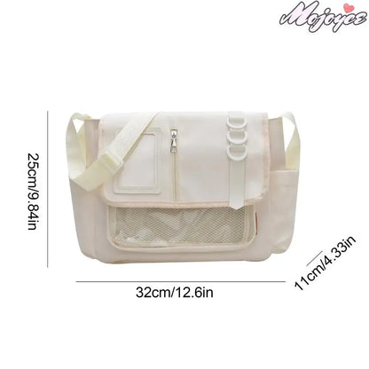 Y2K Japanese Ita Crossbody Bag – Transparent Casual School Bag for Girls