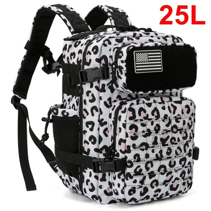 Tactical MOLLE Hiking Backpack – 25L/45L Laser Cut Rucksack with Dual Cup Holders