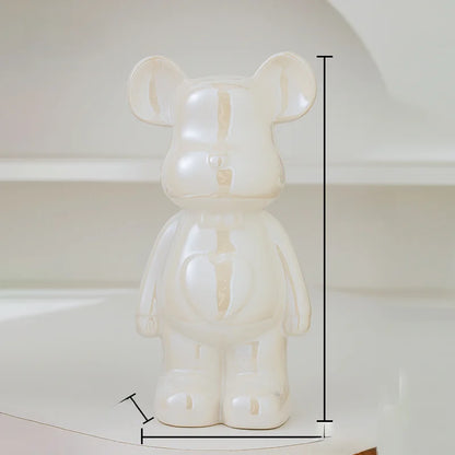 17 27 Cm Aesthetic Bear Brick Ceramic Statue Teddy Decor Action Figure Sculptures Ornament Room Home