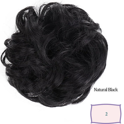 Synthetic Messy Hair Bun Chignon Scrunchies Fake Band Braid Elastic Hairpiece Tail Donut Updo Pieces