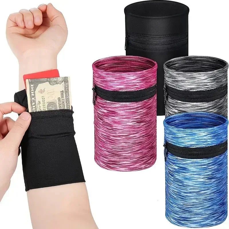 Wrist Wallet Pouch – Zipper Sports Running Wristband Bag
