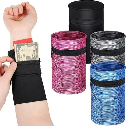 Wrist Wallet Pouch – Zipper Sports Running Wristband Bag