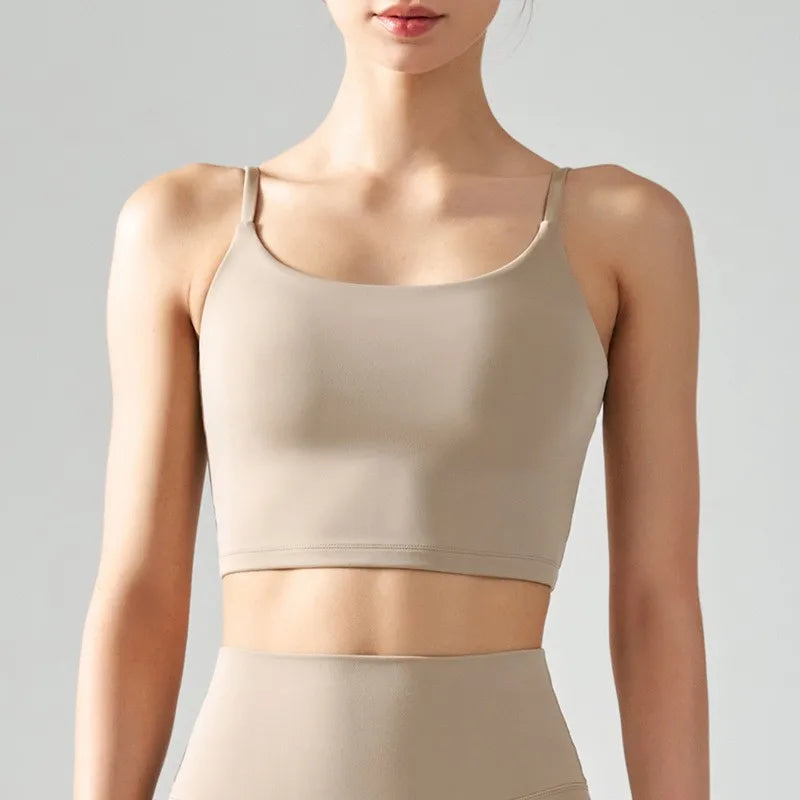 Women's Push-Up Sports Bra with Fixed Removable Pads