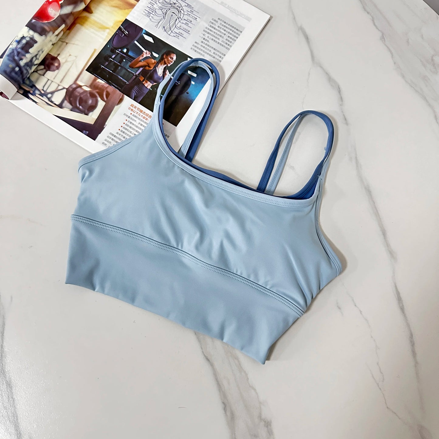 Women's Padded Sports Bra – Shockproof Support Yoga Fitness Top