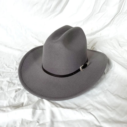 Wide Brim Cowboy Hat – Vintage Western Felt Hat for Men & Women