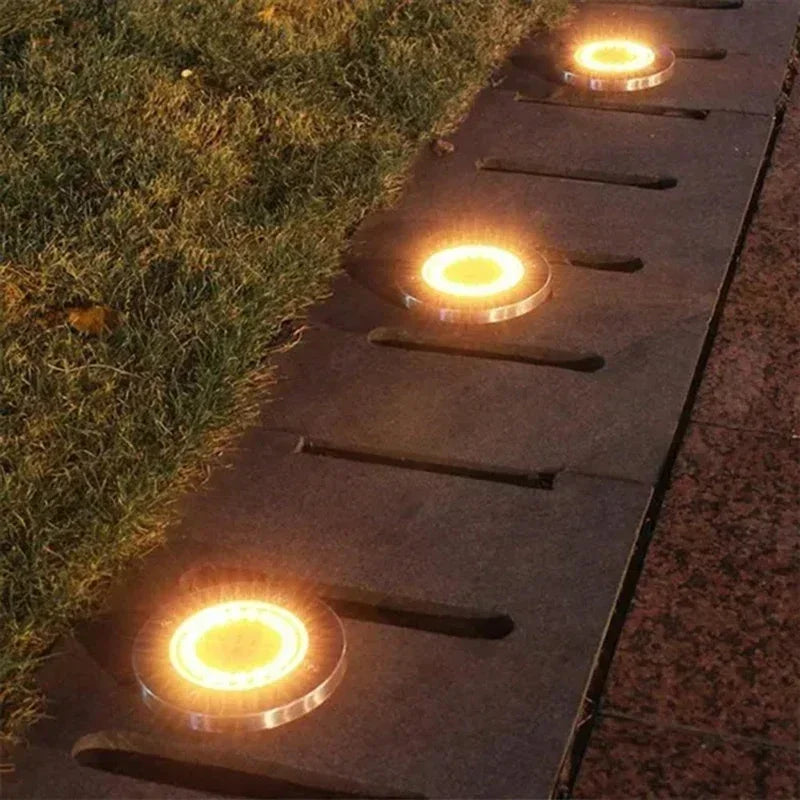 20leds Disk Underground Lamp Spotlight Buried Solar Light Home Garden Lawn Yard Decoration