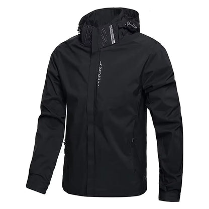 Waterproof Rain Jacket Men – Lightweight Hooded Windproof Outdoor Raincoat