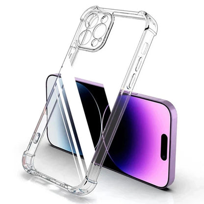 Shockproof Silicone Clear Phone Case Iphone 13 11 14 Pro Max 12 Mini Lens Protection Back 15 16 Xs X