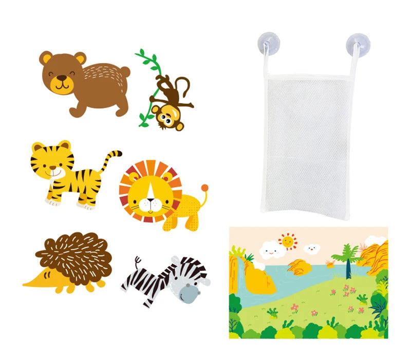 Kids Bath Toys Soft EVA Foam Floating Wall Stickers