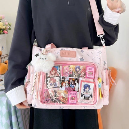 Ita Bag Transparent Window Tote – Y2K Kawaii Crossbody Shoulder Bag