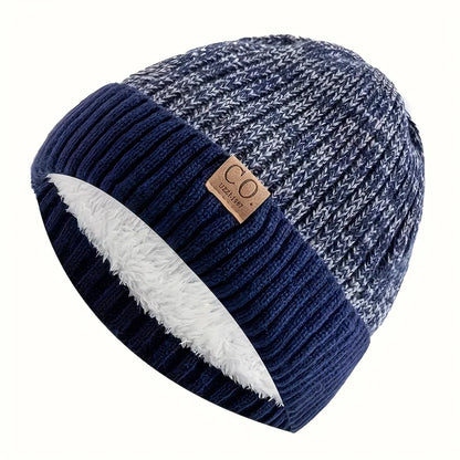 Fleece-Lined Knit Beanie – Warm Winter Hat for Men & Women