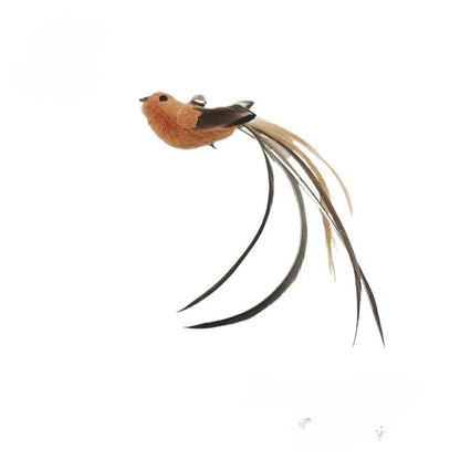 Suction Cup Bird Feather Cat Wand Toy – Interactive Kitten Hunting Toy with Bell
