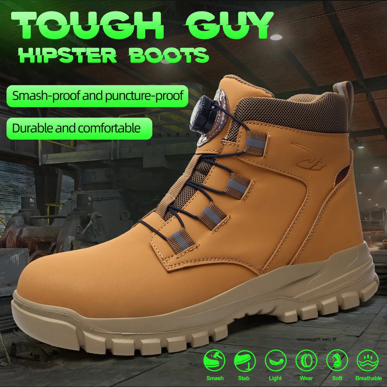 Steel Toe Safety Boots Men – Waterproof Chelsea Work Boots