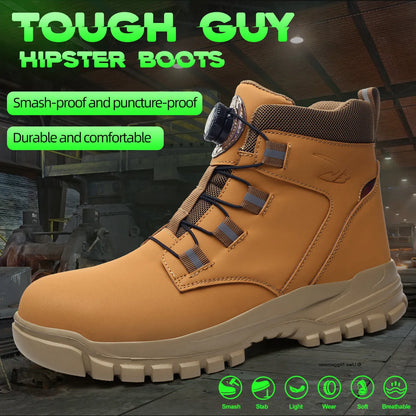 Steel Toe Safety Boots Men – Waterproof Chelsea Work Boots