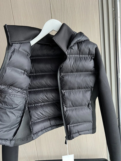 Women's Hooded Down Jacket – Lightweight Warm Zip-Up Sports Coat