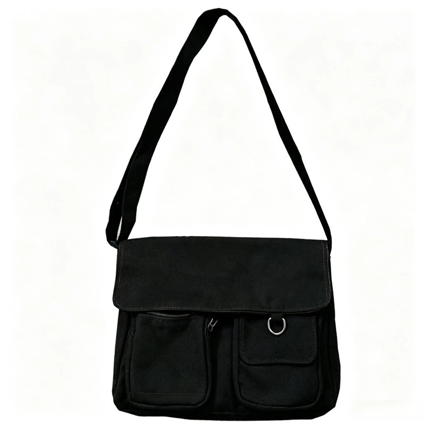 Canvas Crossbody Messenger Bag – Large Capacity Shoulder Bag