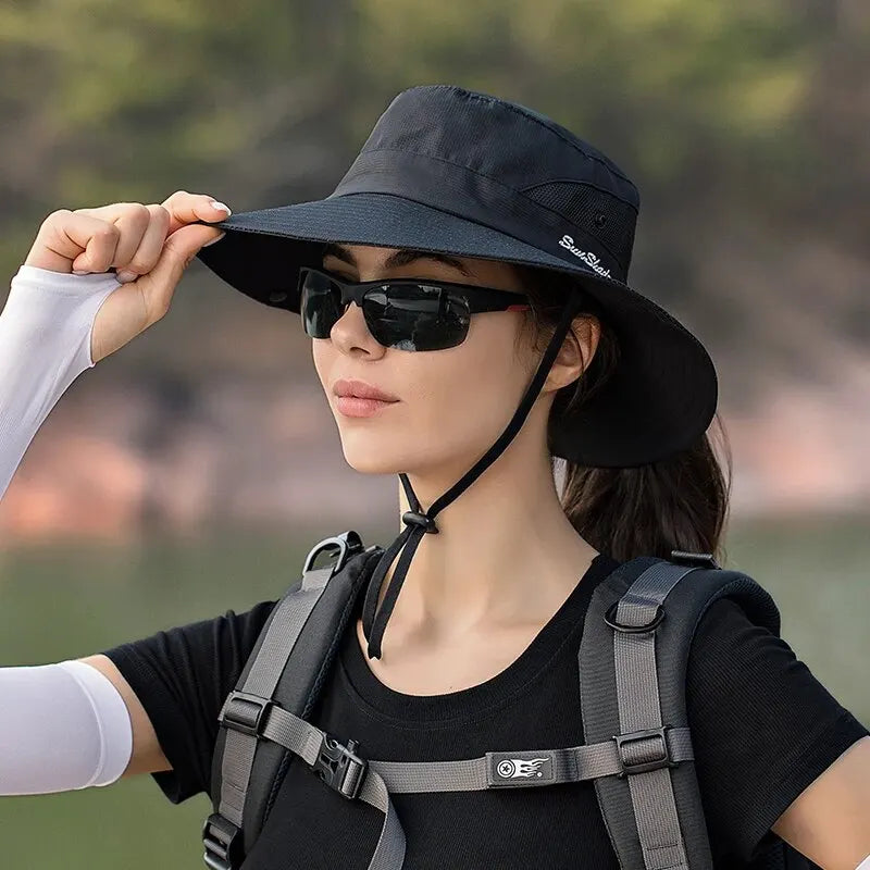 Wide Brim Sun Hat – Foldable Outdoor UV Protection Hat