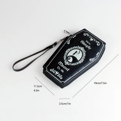 Coffin Shape Gothic Wallet – Halloween Clutch Wristlet Purse