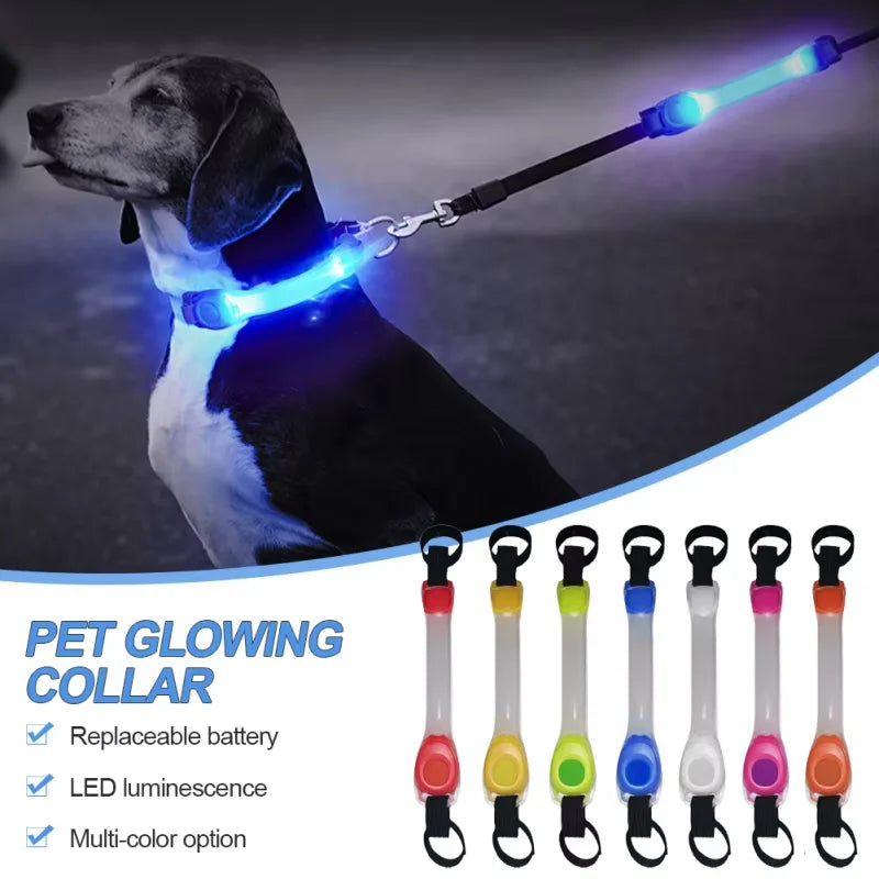 LED Dog Safety Light Pendant – Waterproof Glowing Collar Clip